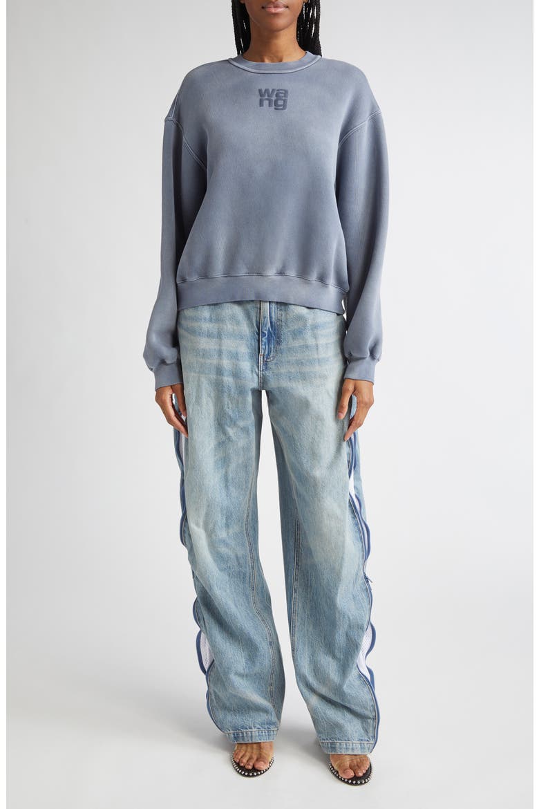 Alexander Wang Mesh Insert Curved Leg Jeans (Women) | Nordstromrack