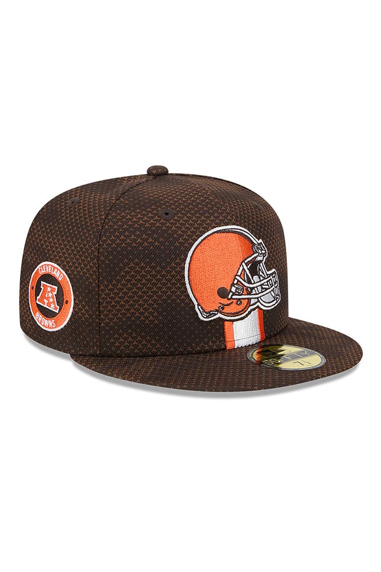 Men's New Era  Brown Cleveland Browns 2024 Sideline 59FIFTY Fitted Hat, Main, color, Brown