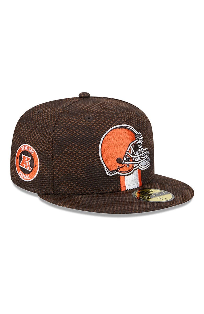 New Era Men's New Era  Brown Cleveland Browns 2024 Sideline 59FIFTY Fitted Hat, Main, color, Brown