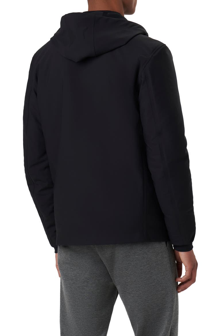 Full Zip Hooded Bomber Jacket, Alternate, color, CAVIAR