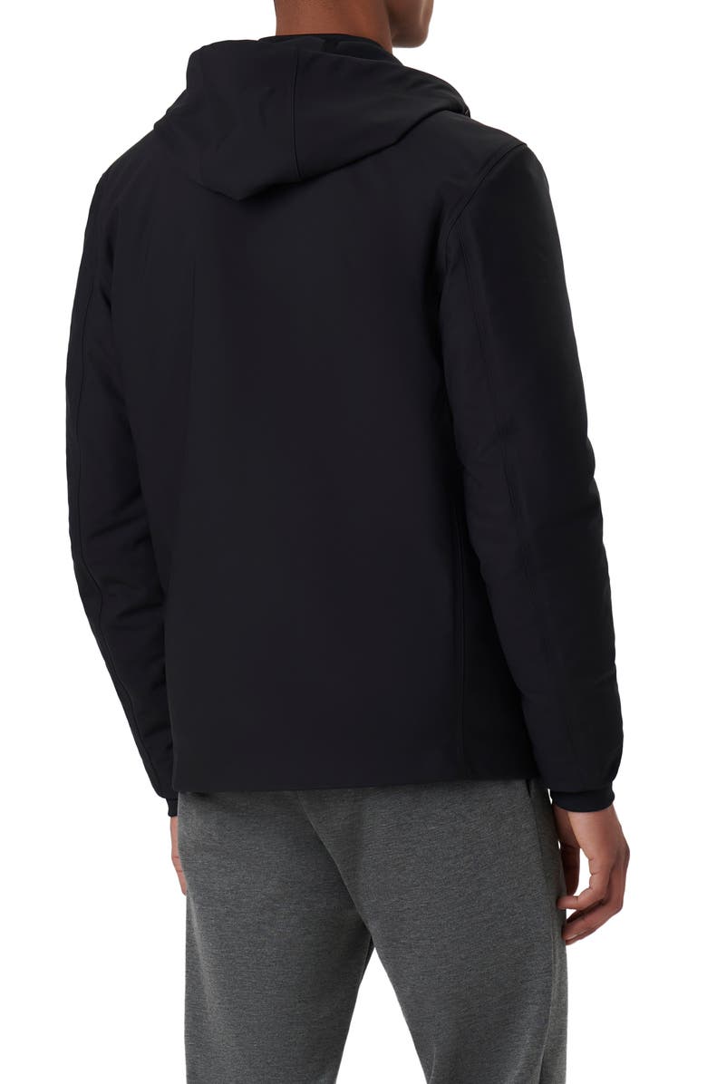 Bugatchi Full Zip Hooded Bomber Jacket, Alternate, color, 