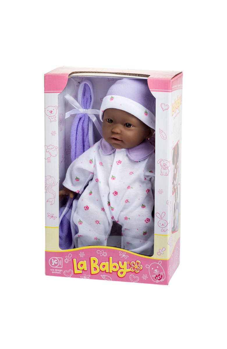 JC Toys 11 Inch African American Baby Doll, Alternate, color, Purple