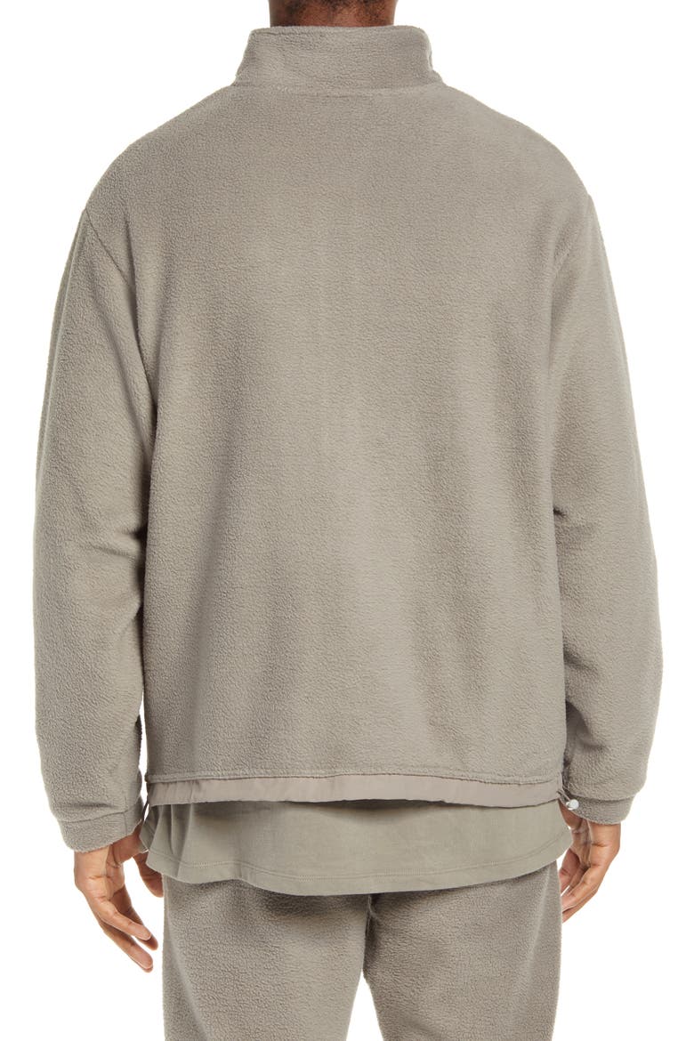 Half Zip Fleece Pullover, Alternate, color, GREY FLANNEL