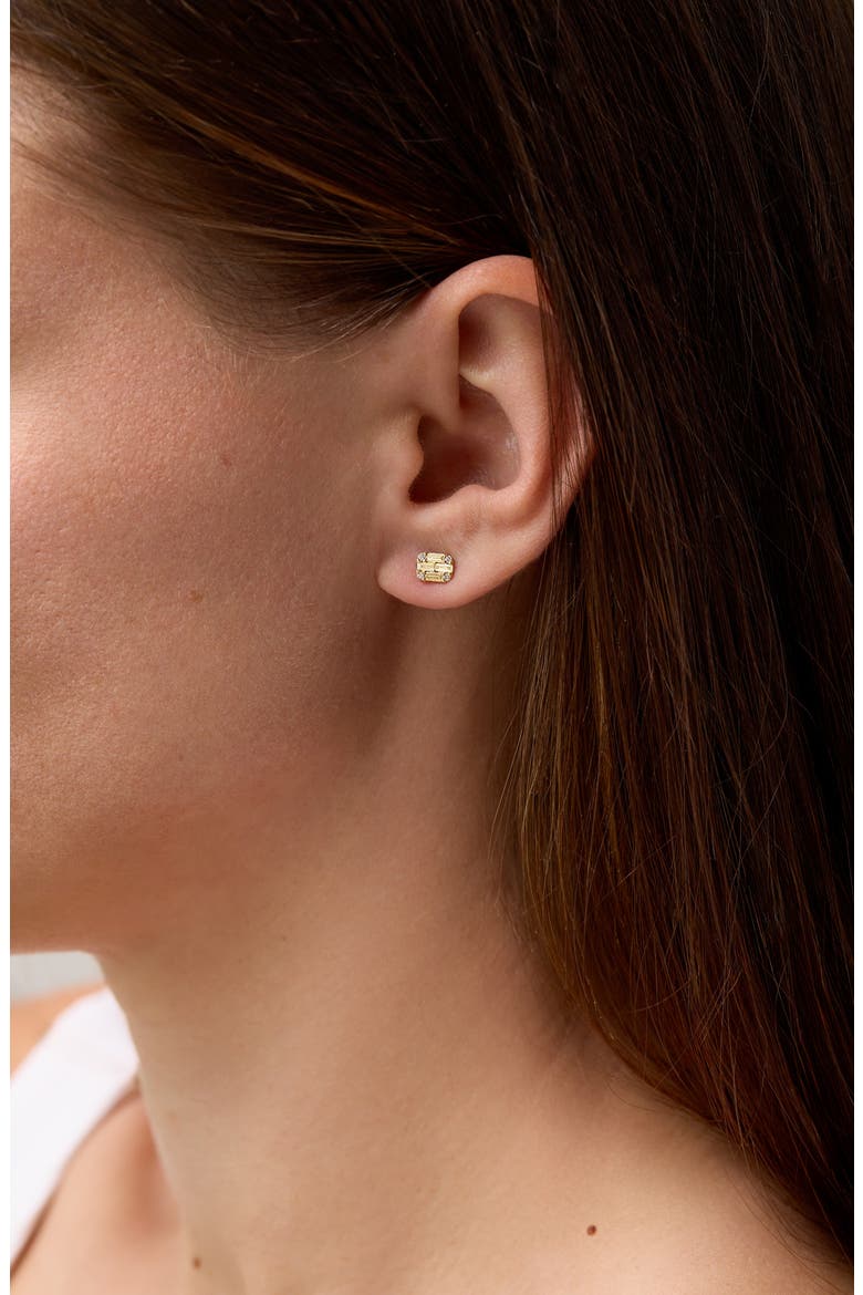 Maya Diamond Stud Earrings (Nordstrom Exclusive), Alternate, color, 18K YELLOW GOLD