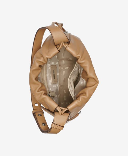 Dkny Channing Small Drawstring In Cappucino