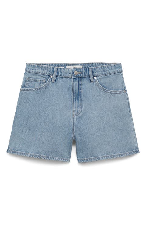 High Waist Denim Shorts (Regular & Plus)