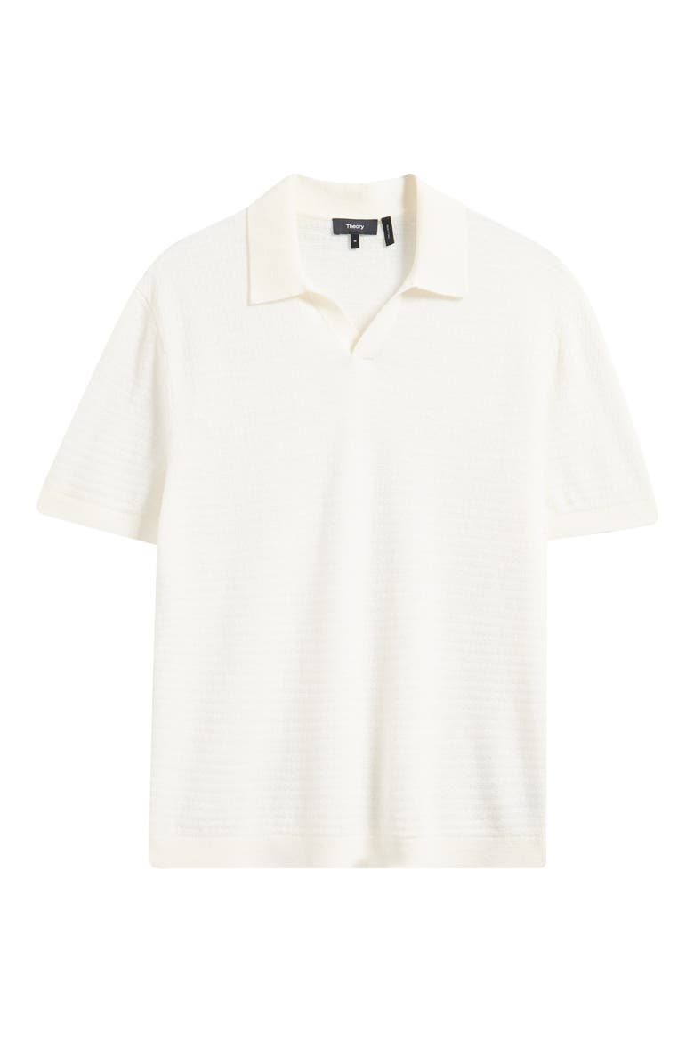 Brenan Linen Blend Polo, Alternate, color, WHITE