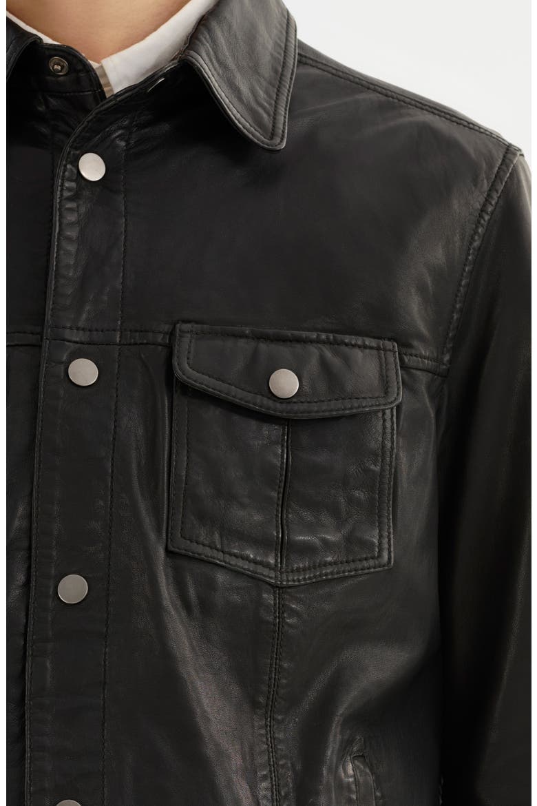 Leather Jacket, Alternate, color, BLACK