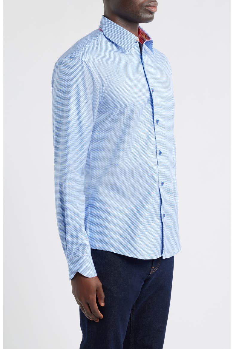 Sinai Collection Luxe Cotton Dress Shirt, Alternate, color, BLUE