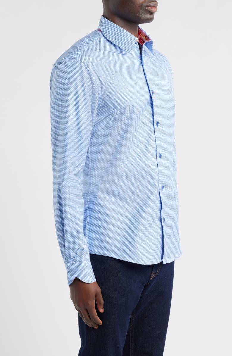 Siragusa Sinai Collection Luxe Cotton Dress Shirt, Alternate, color, Blue