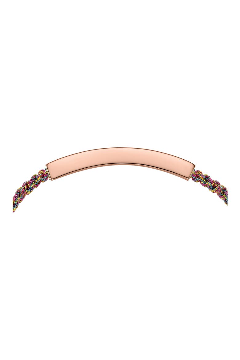 Linear Friendship Bracelet, Alternate, color, ROSE GOLD/ RAINBOW