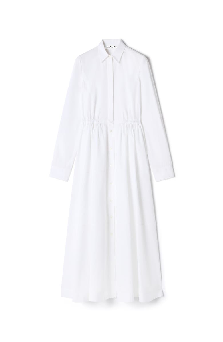 Lanvin White Cotton Poplin Shirt Dress, Alternate, color, White