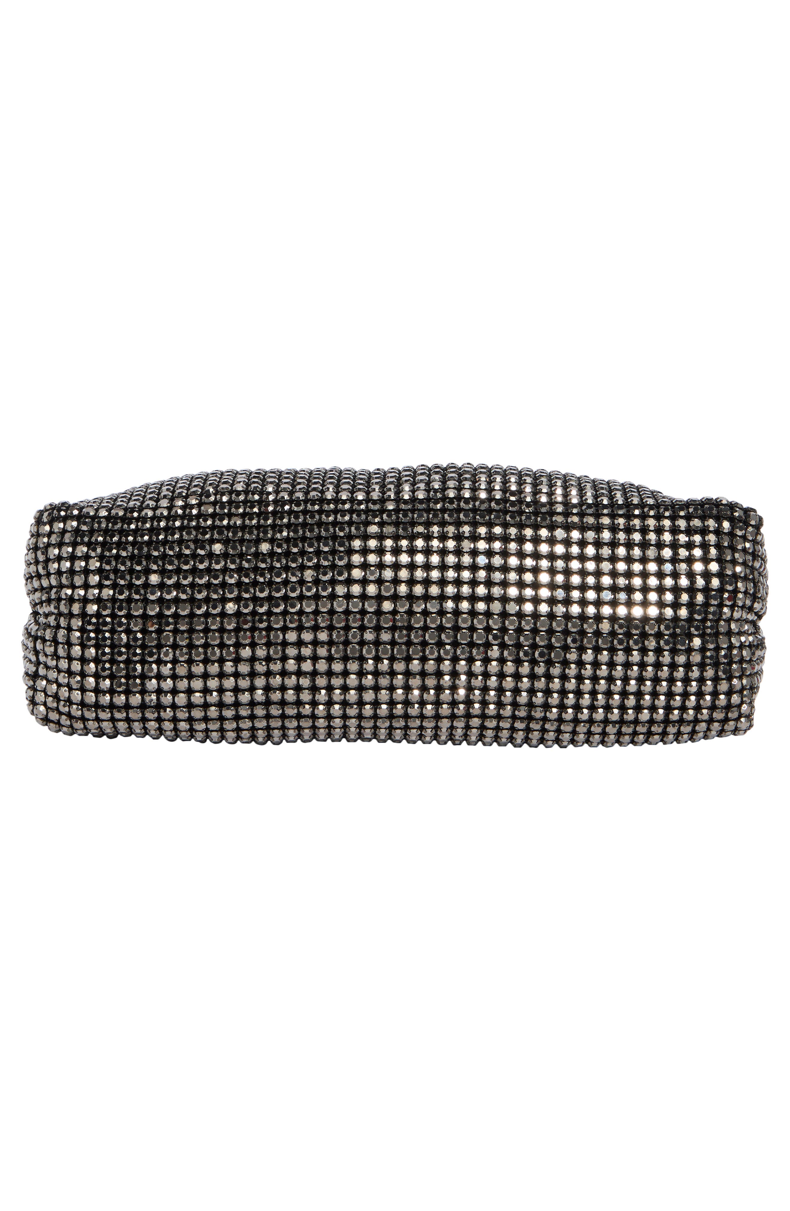 Rae Crystal Mesh Handheld Bag, Alternate, color, GUNMETAL