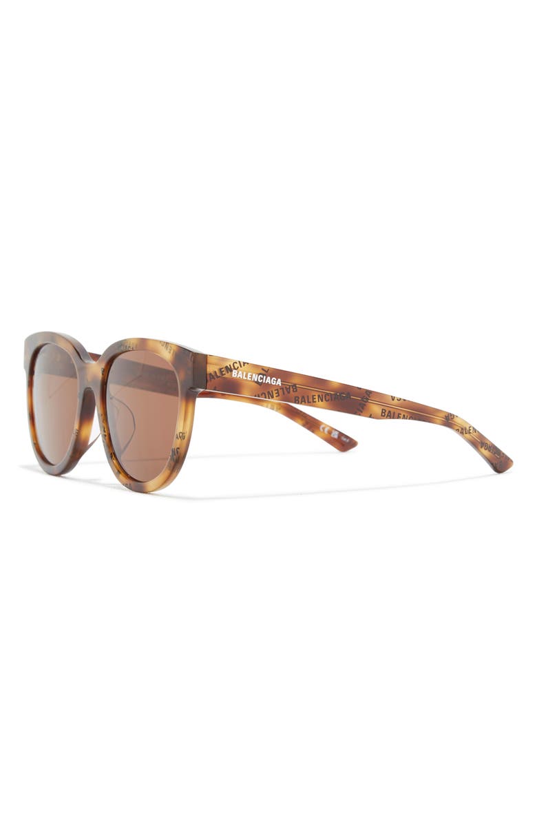 Balenciaga 54mm Round Sunglasses, Alternate, color, Havana Havana Brown