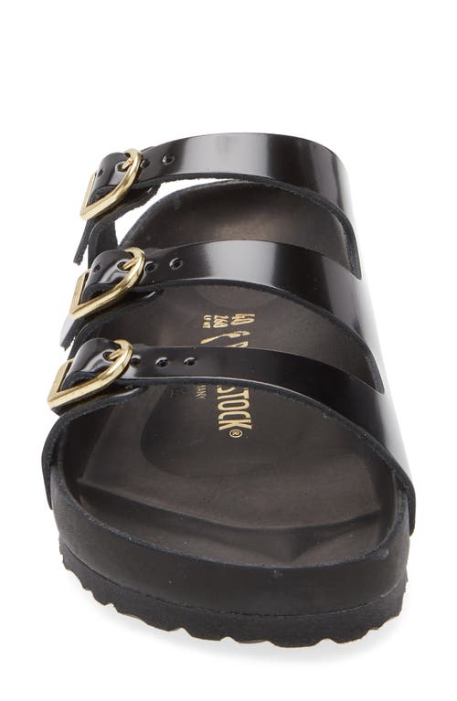 Birkenstock Florida Dbuckle Exquisite Shine In Black