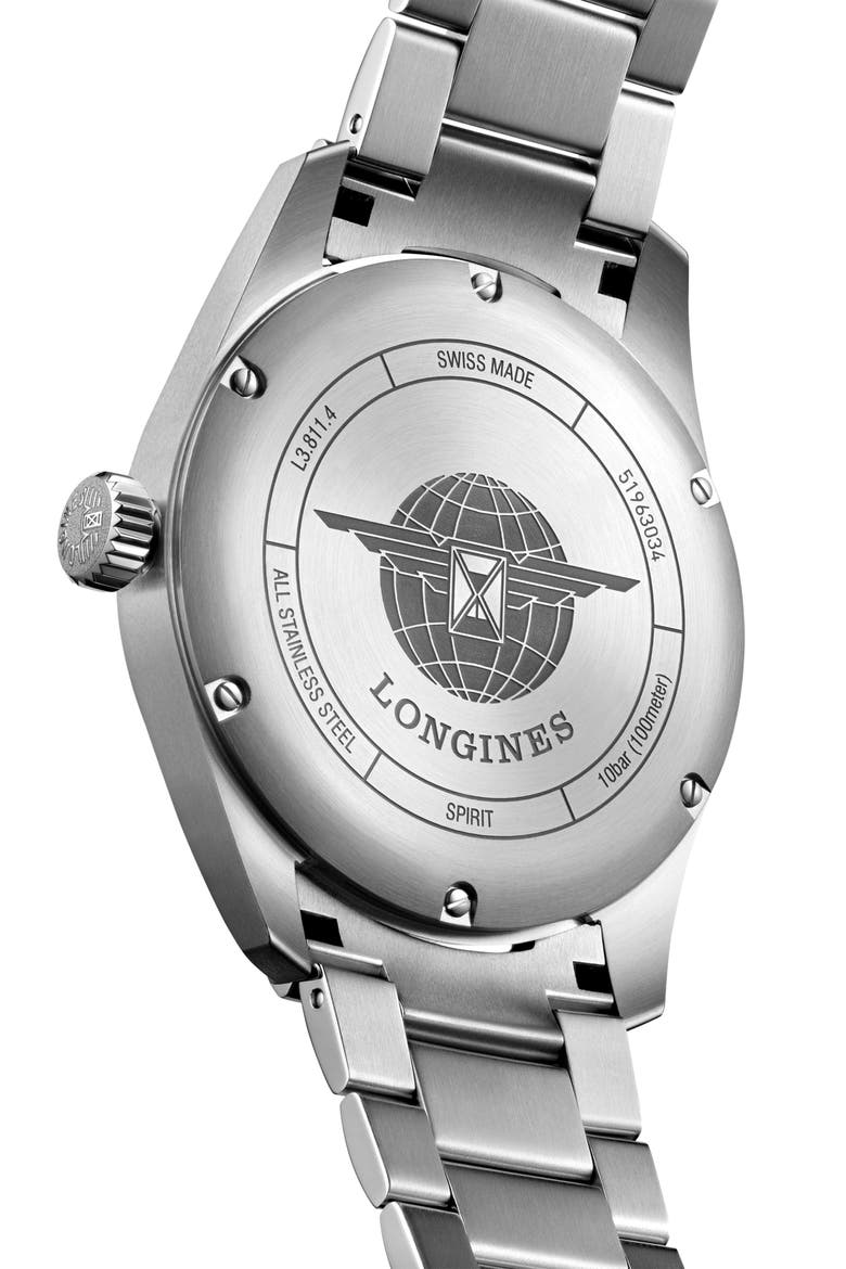 Spirit Automatic Bracelet Watch, 42mm, Alternate, color, SILVER/ WHITE