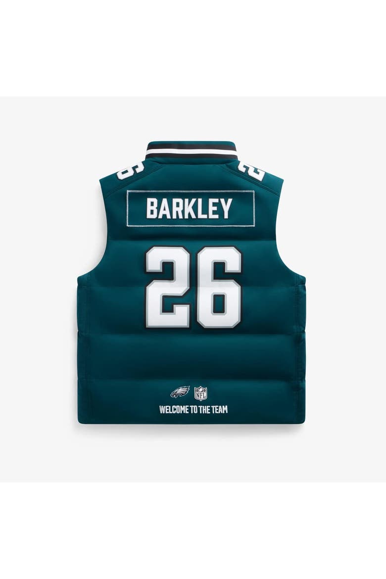 Unisex Saquon Barkley Midnight Green Philadelphia Eagles Player Puffer Vest, Alternate, color, Dark Green