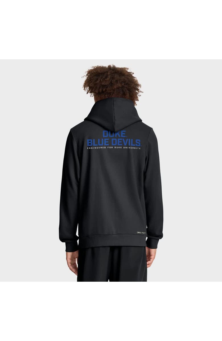 Nike Men's Nike Black Duke Blue Devils 2025 Sideline Standard Issue Dri-FIT Full-Zip Hoodie, Alternate, color, Black