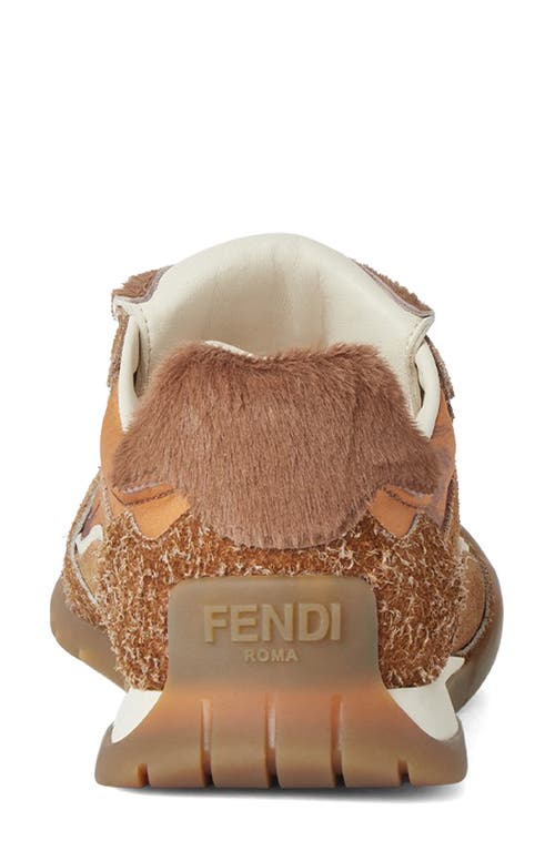 Fendi New Flow Low Top Sneaker In Brown