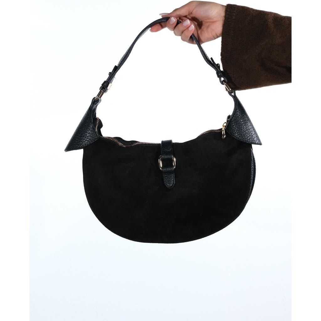 Forever & Always Shoes Bexley Leather Shoulder Bag In Black