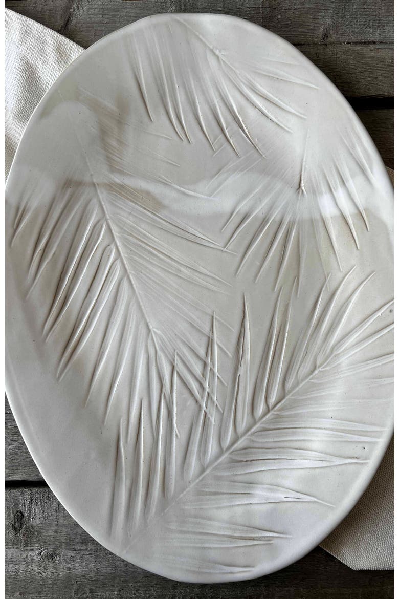 Sandalwood Fern Statement Platter, Alternate, color, Sand