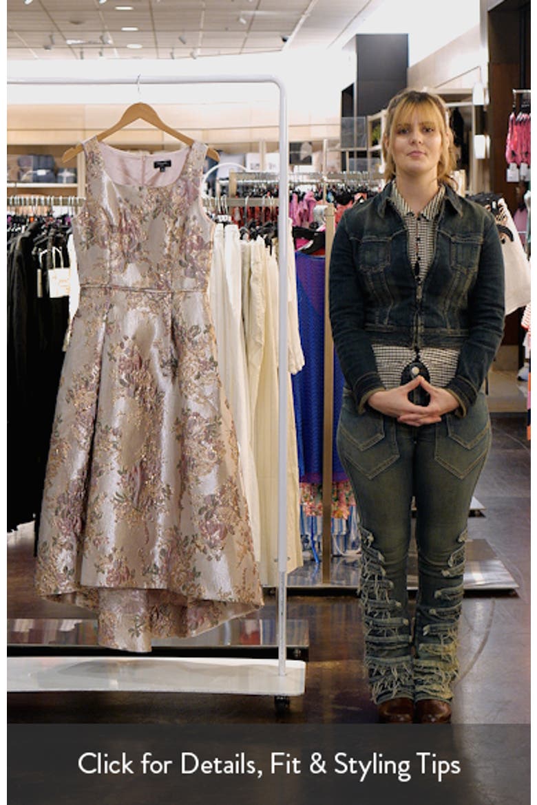 Metallic Jacquard Midi Cocktail Dress video