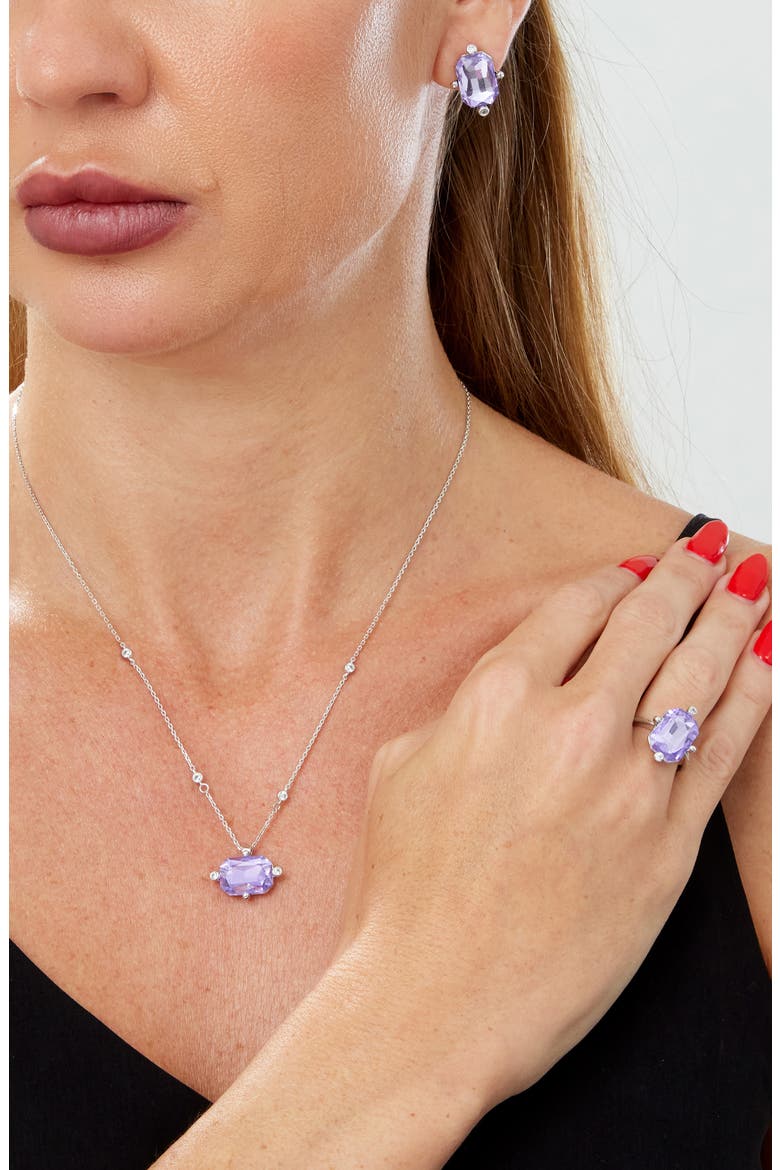 4-Piece Crystal Jewelry Set, Alternate, color, WHITE