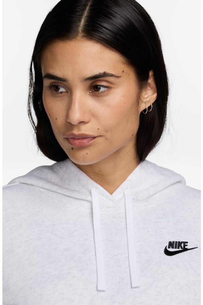 Sportswear Club Fleece Hoodie, Alternate, color, 051 BIRCH HEATHER/BLACK