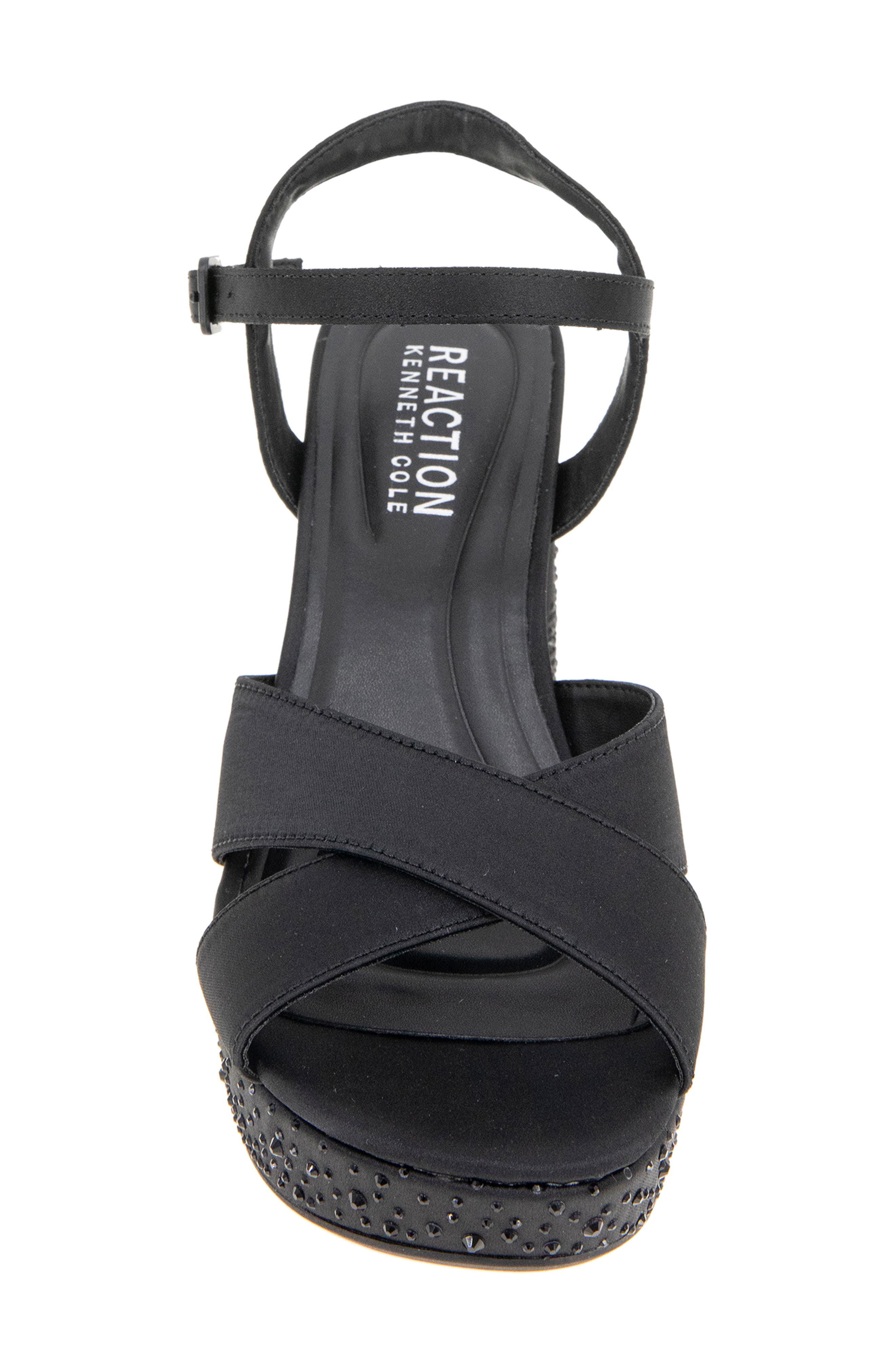 Reaction Kenneth Cole Reeva Platform Sandal, Alternate, color, Black Silk