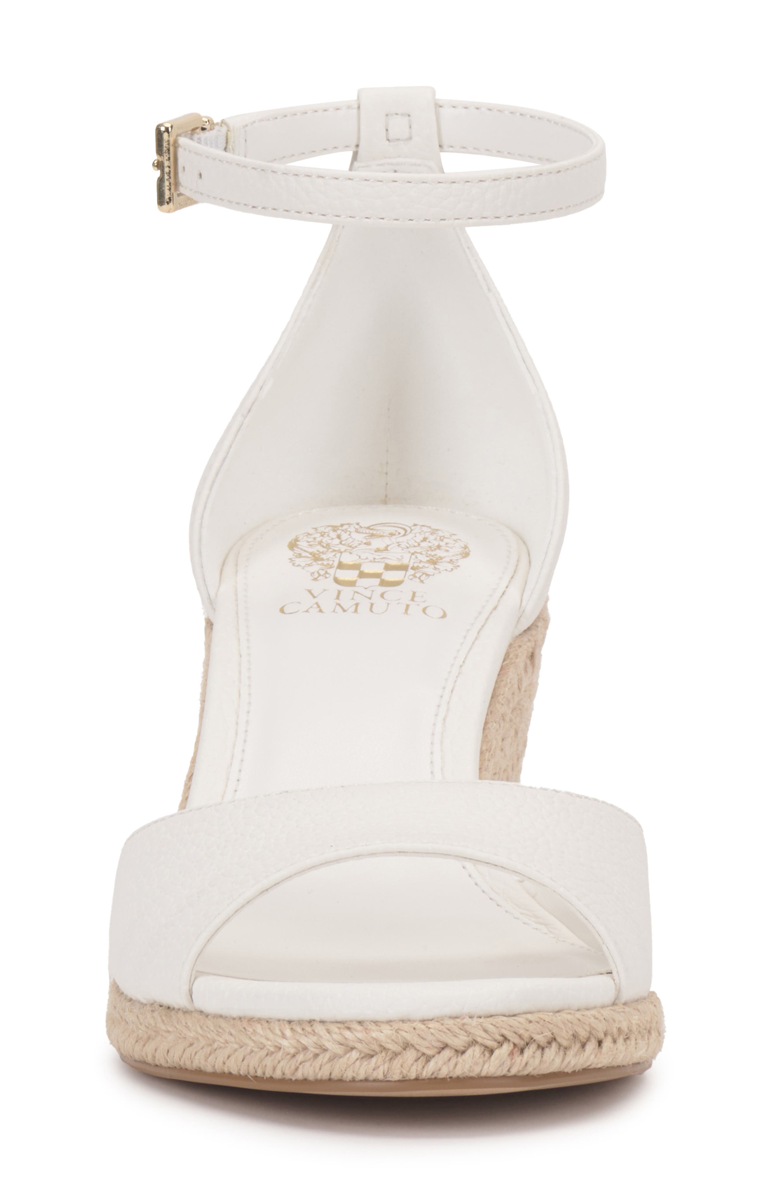 Vince Camuto Faylie Wedge Espadrille Sandal, Alternate, color, Bianco