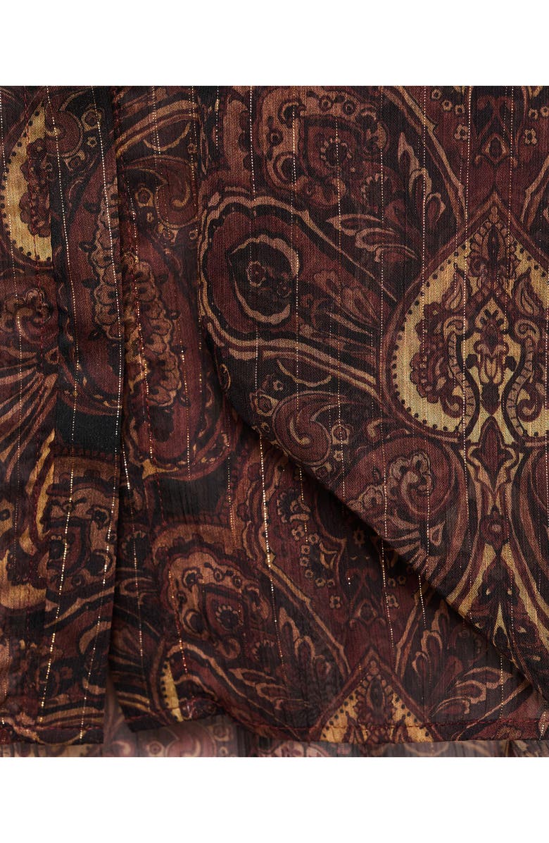 MANGO Milano Mock Neck Top, Alternate, color, Brown