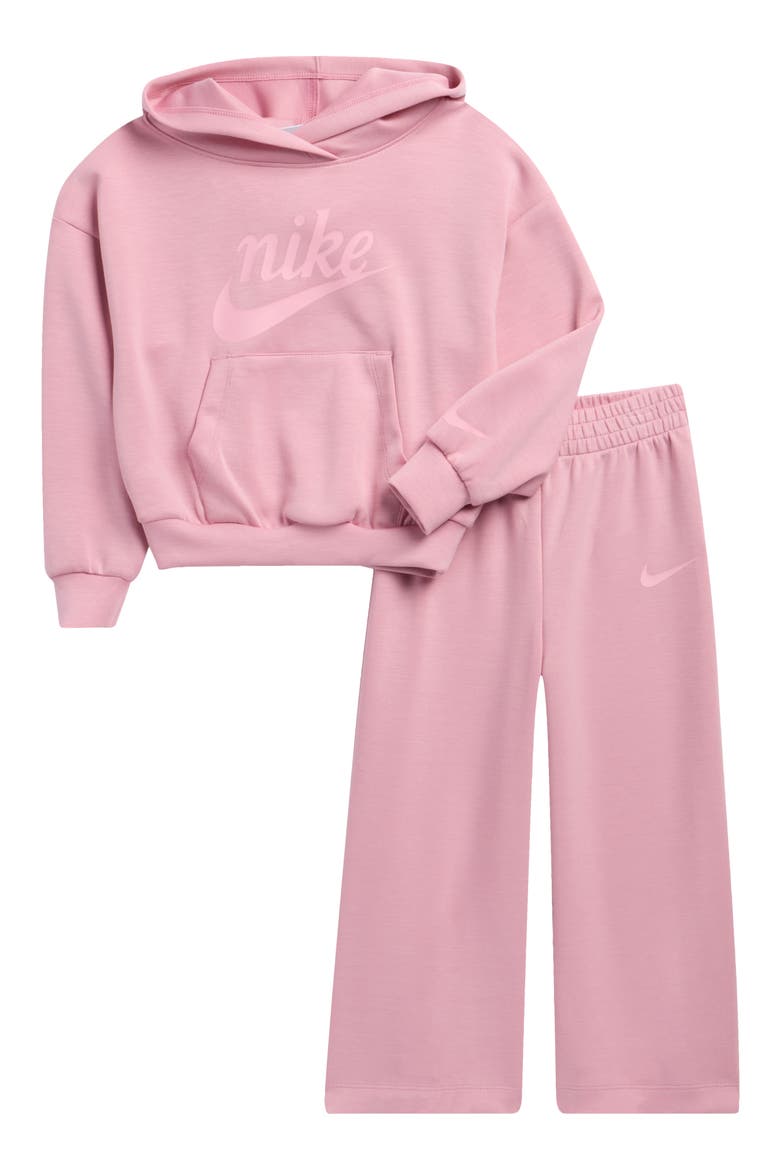 Kids' Logo Hoodie & Pants 2-Piece Set, Main, color, MAGIC FLAMINGO