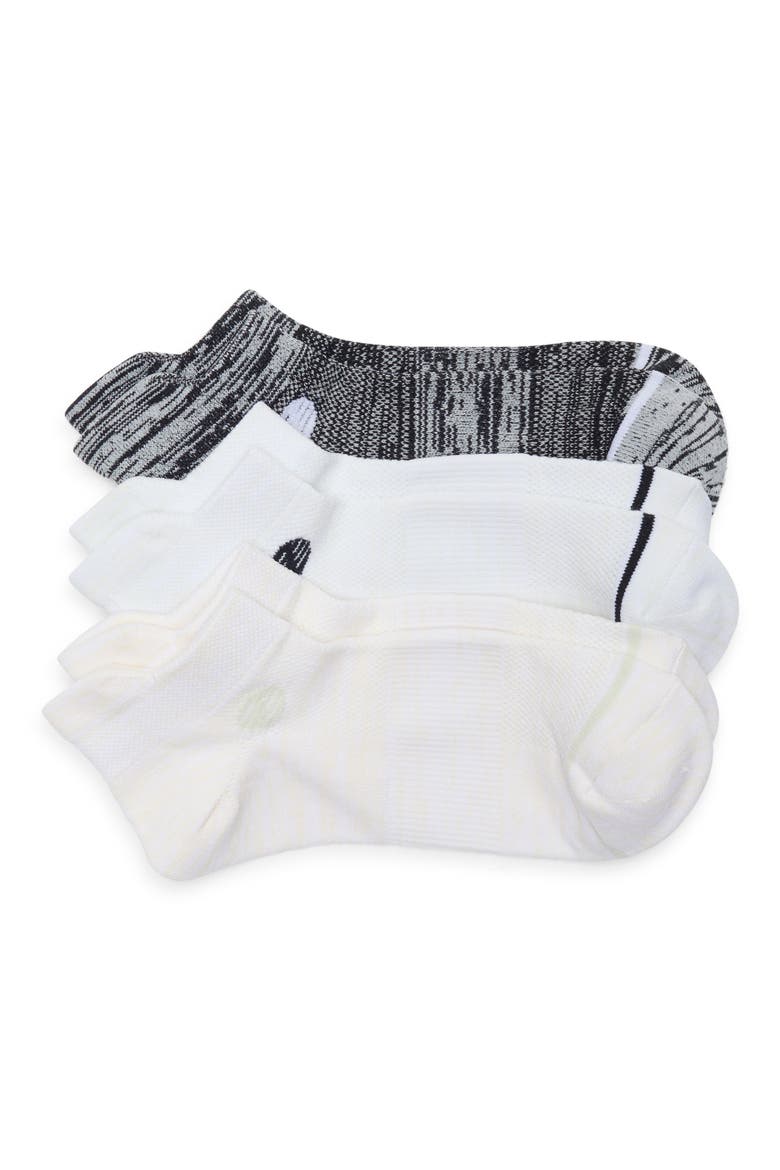 3-Pack Mesh Back Tab No Show Socks, Main, color, GREY MULTI