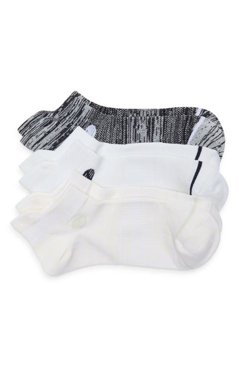 3-Pack Mesh Back Tab No Show Socks