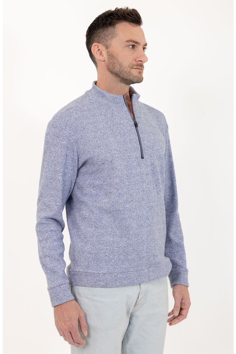 Casual Quarter Zip Pullover Sweater, Alternate, color, BLUE