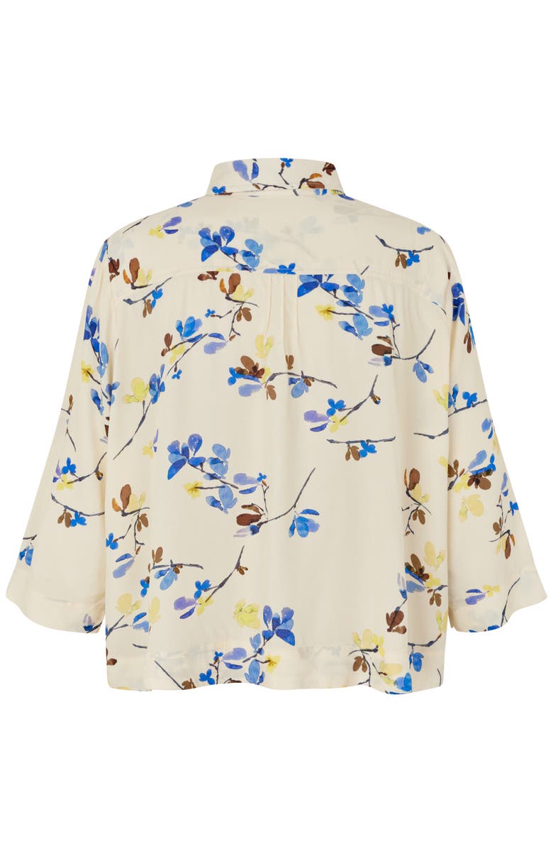 Masai Copenhagen MaIbilisan Floral Print Blouse, Alternate, color, Fog