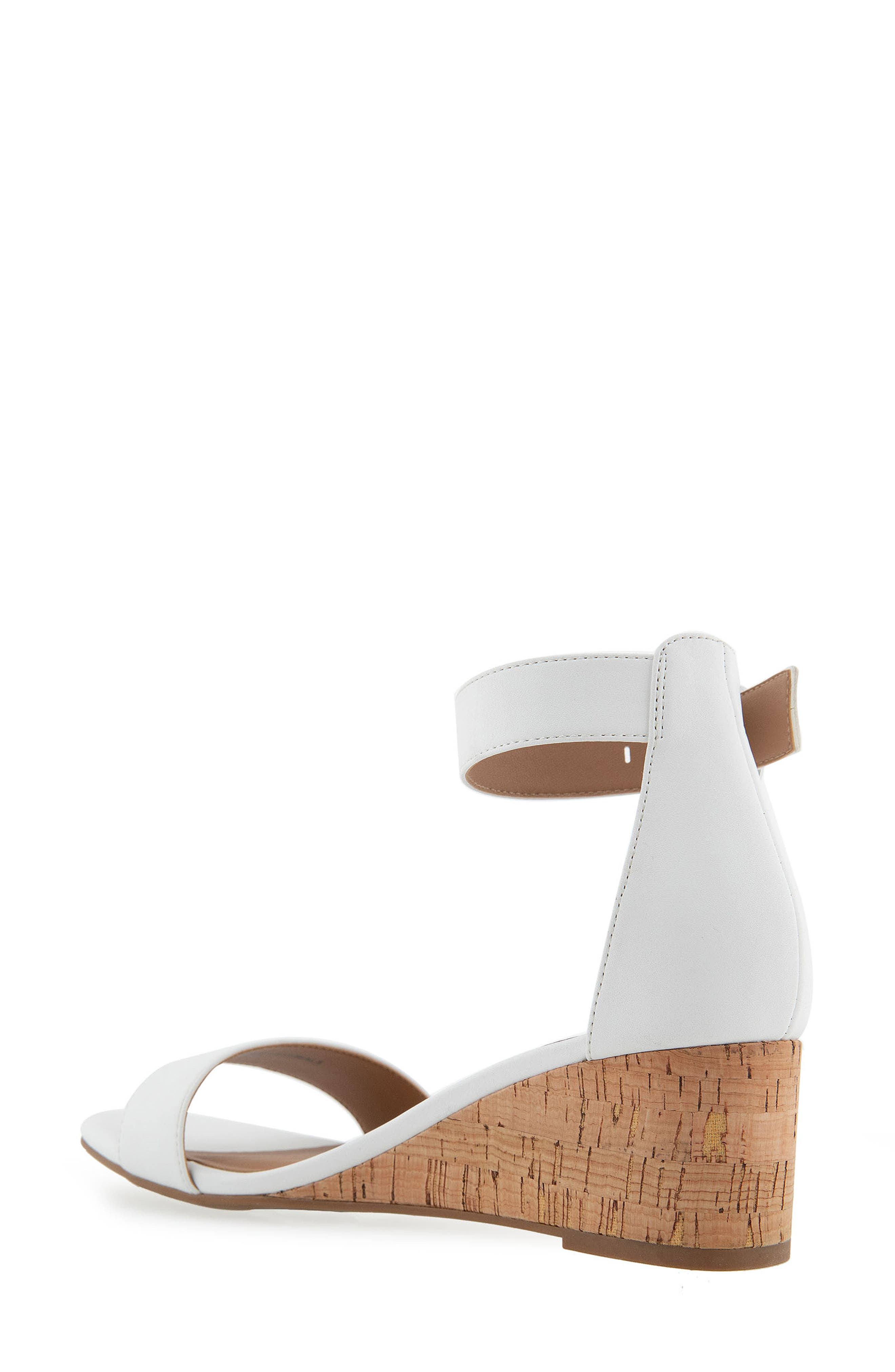 Aerosoles Willis Wedge Heel Sandal, Alternate, color, White Pu