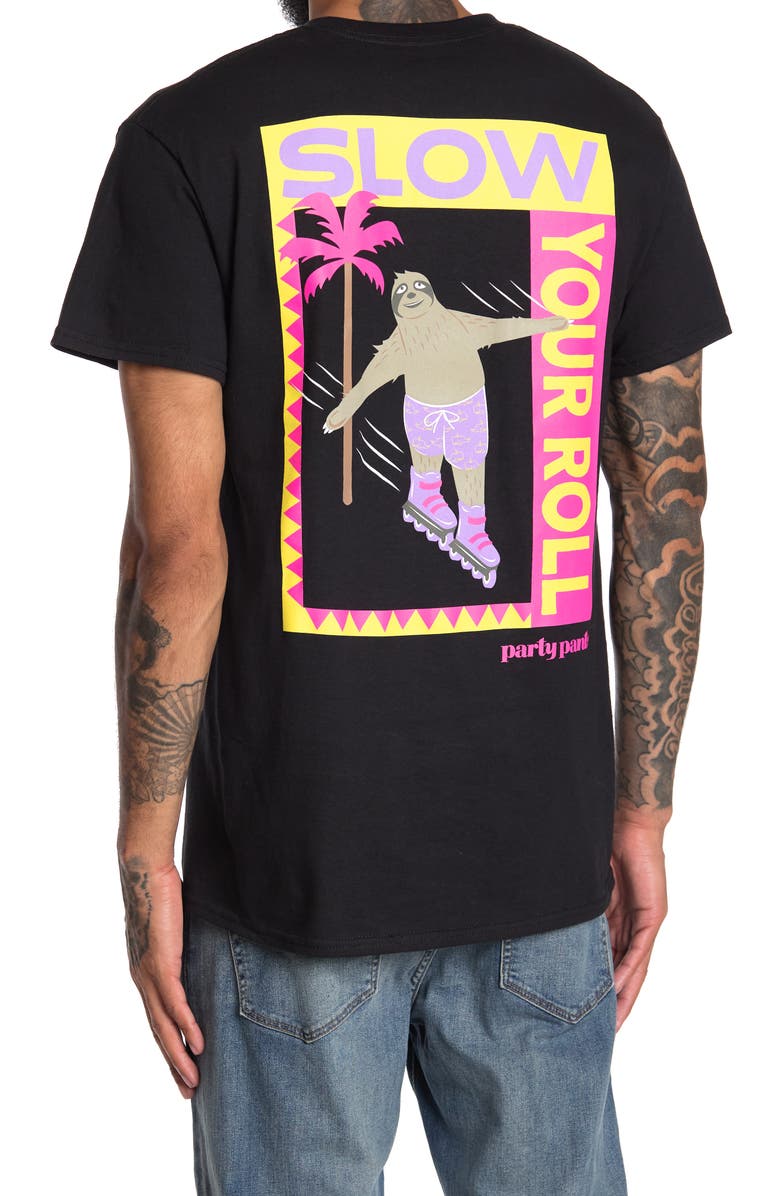 Party Pants Slow Your Roll Short Sleeve T-Shirt, Alternate, color, 