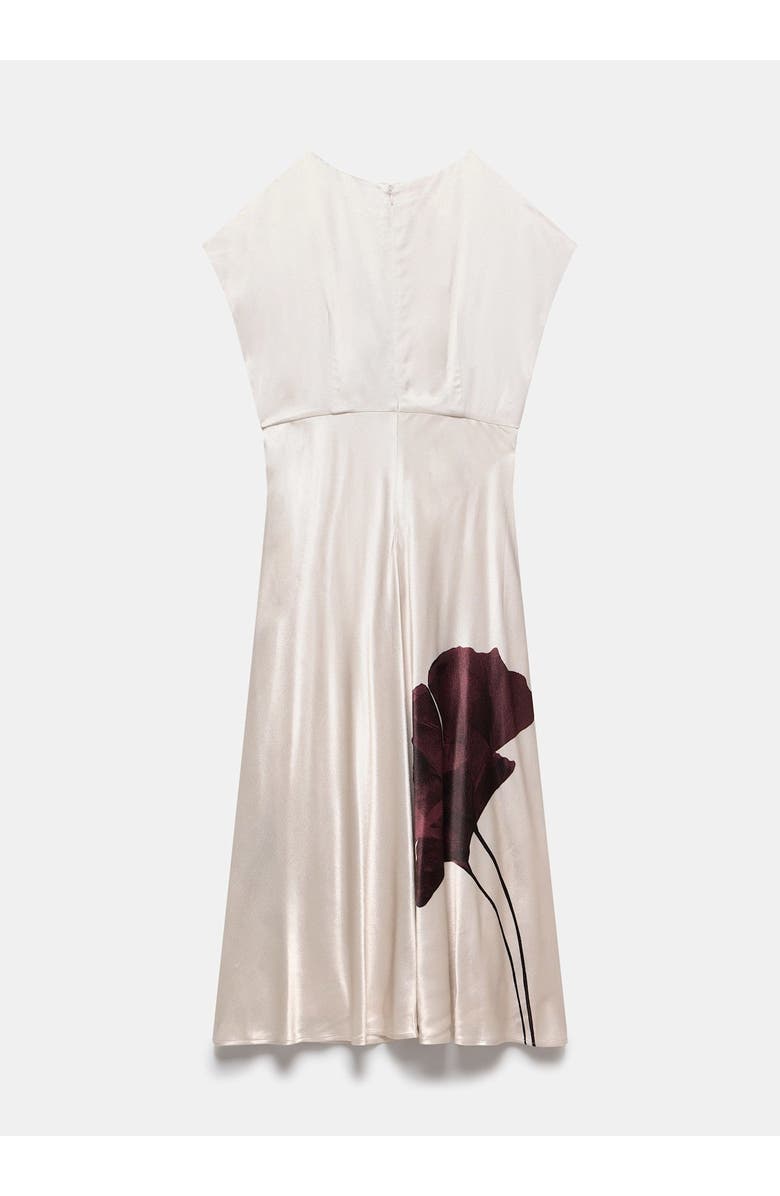 MINT VELVET Floral Print Satin Maxi Dress, Alternate, color, Burgundy