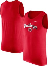 Nike Men's Nike Scarlet Ohio State Buckeyes Vintage Logo Performance Tank Top