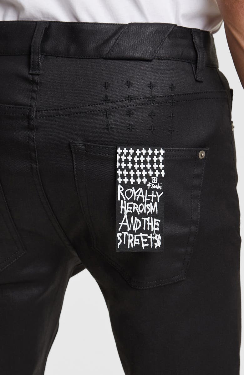 Ksubi Chitch Black Wax Slim Fit Jeans, Alternate, color, 