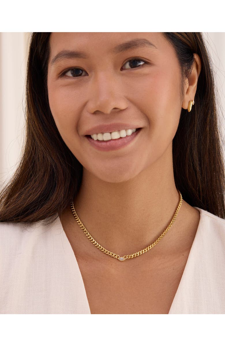 Sara Patino Cassia Curb Chain Necklace, Alternate, color, Gold