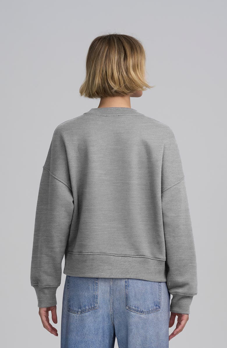 ELLE Collection Embroidered ELLE Sweatshirt, Alternate, color, Heathery Grey/Ivory