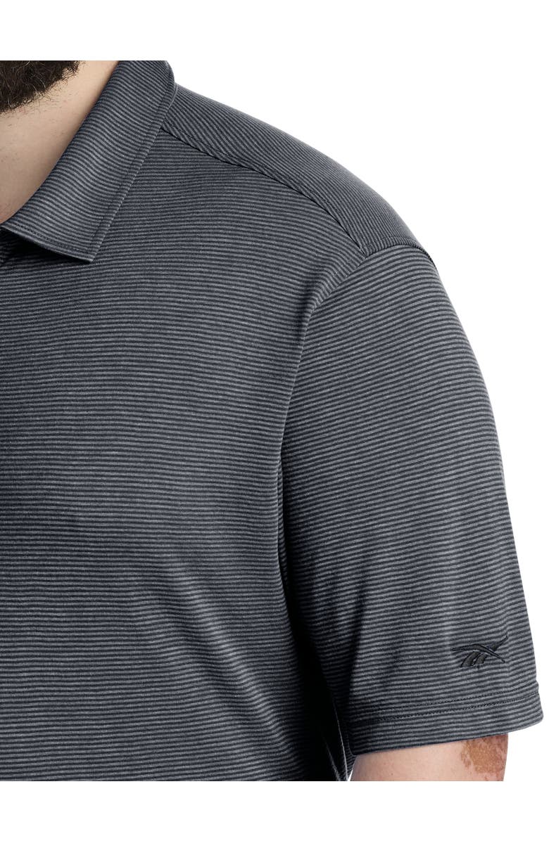Reebok Big & Tall Performance Classic Stripe Polo Shirt, Alternate, color, Black