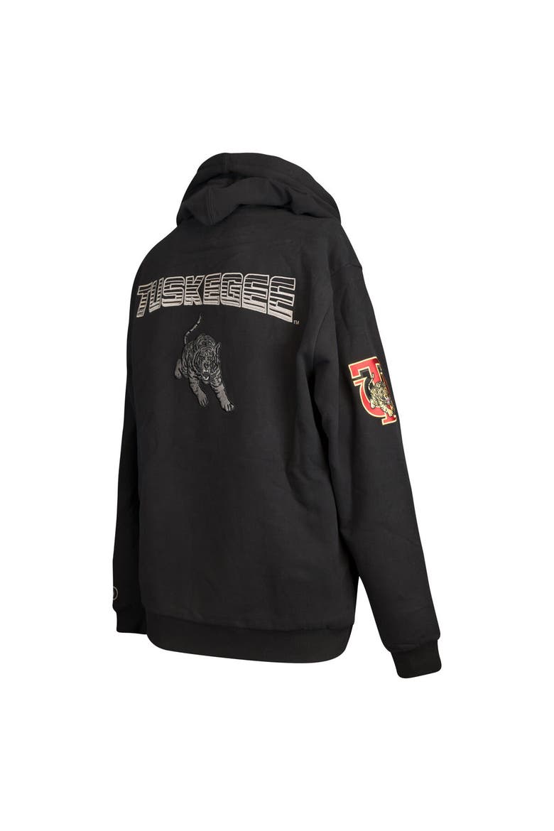Men's FISLL  Black Tuskegee Golden Tigers Puff Print Sliced Pullover Hoodie, Alternate, color, Black