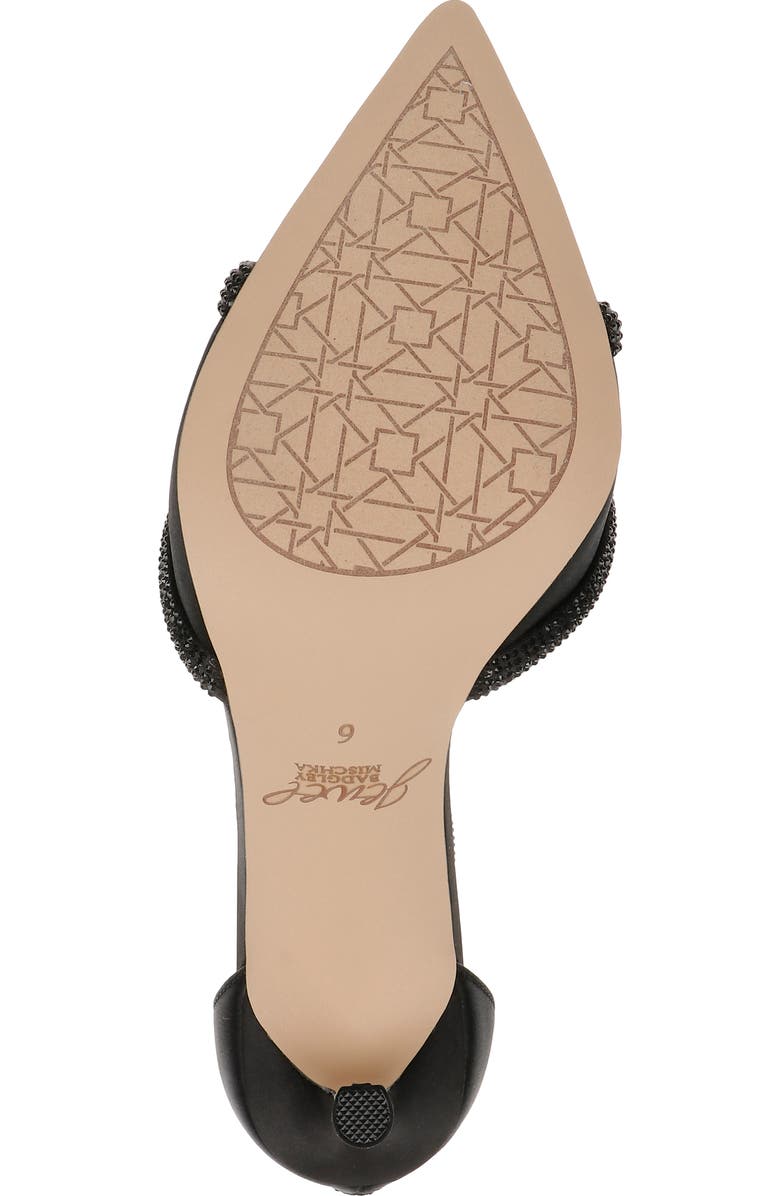 Jewel Badgley Mischka Geena Crystal Embellished Pointed Toe Ankle Strap Pump, Alternate, color,