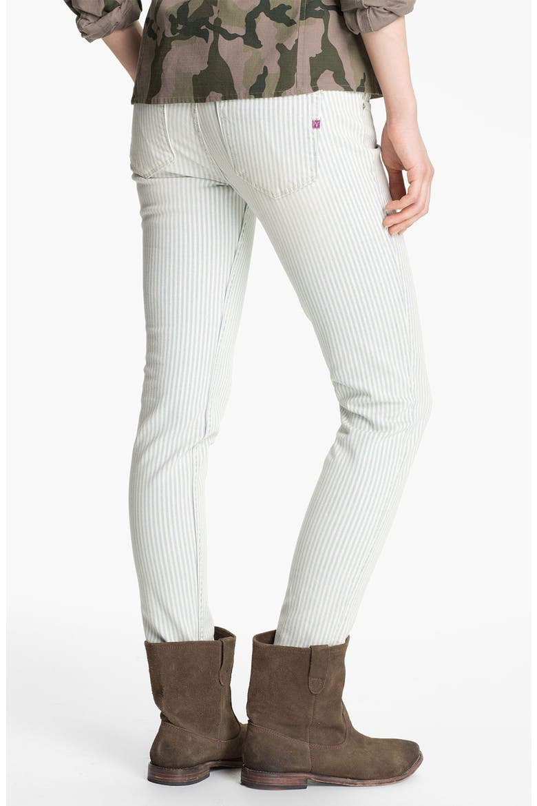 Stripe Skinny Jeans, Main, color, BLUE/ WHITE