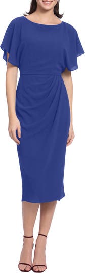 【SALE/国内発送】Maggy London Flutter Sleeve Midi Dress Maggy London Flutter Sleeve Midi Dress | Nordstrom