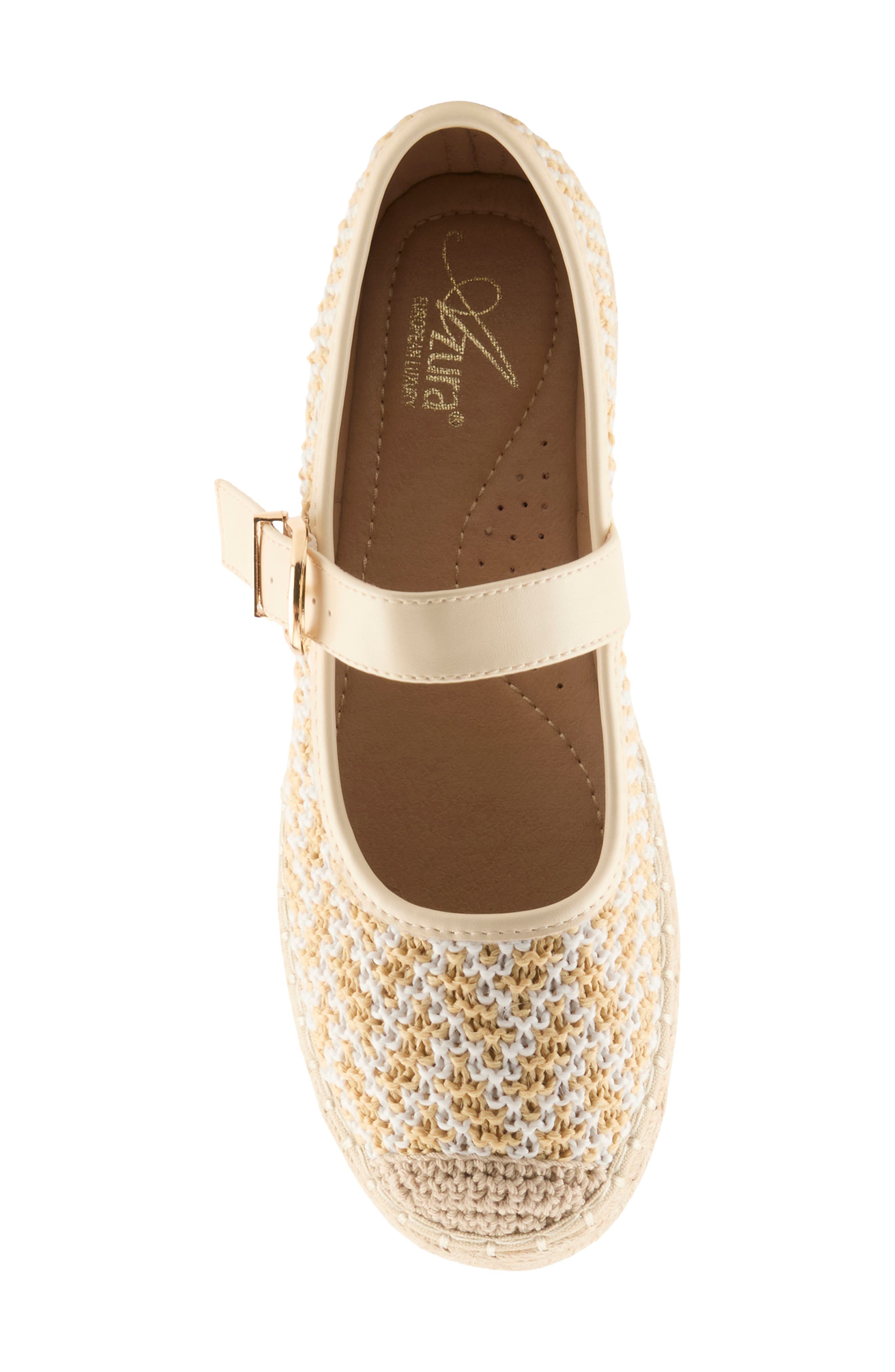 AZURA BY SPRING STEP Seaharbor Mary Jane Flat, Alternate, color, Beige Multi