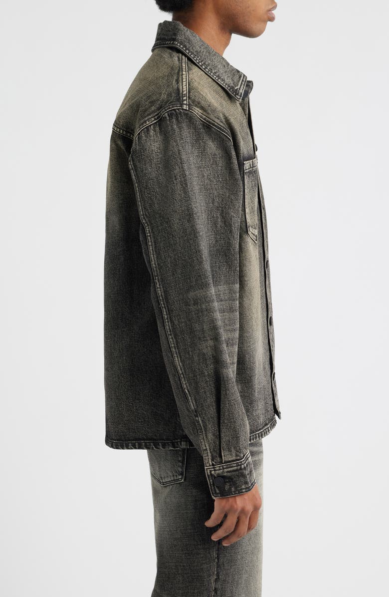 RtA Norris Washed Denim Shirt Jacket, Alternate, color, Ash Storm